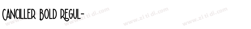 Canciller Bold Regul字体转换